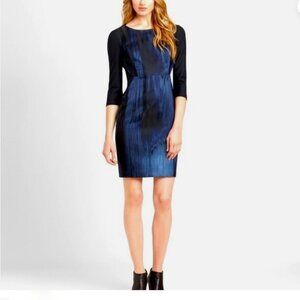 Elie Tahari Estelle Dress Cocktail Blue/Black sz 0  Retail $448